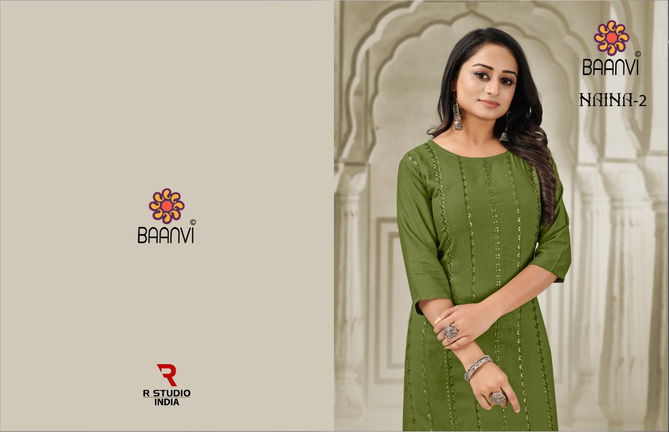 Baanvi Naina 2 Fancy Wear Wholesale Kurti Collection